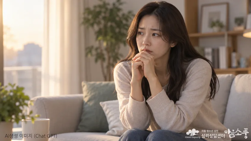 특성불안 - 별다른 문제가 없어도 앞으로의 일을 걱정하는 모습
