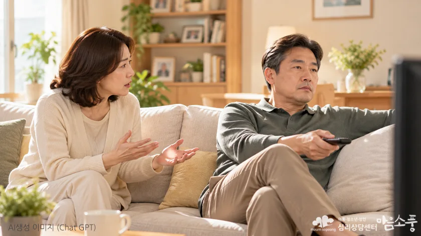 대화와 외면이 반복되는 부부